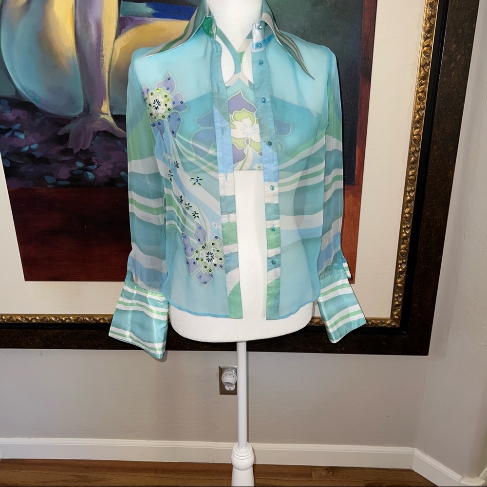 Vintage Jane Doe Collection Mesh Top with matching Bralette/Cami